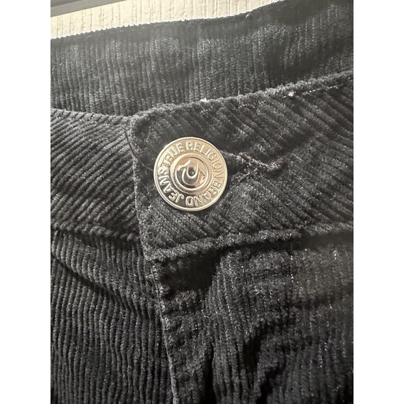 TRUE RELIGION WOMEN SKINNY BLACK CORDUROY PANT SIZE 29 (INSIDE SEEM 32/33) - Picture 10 of 11